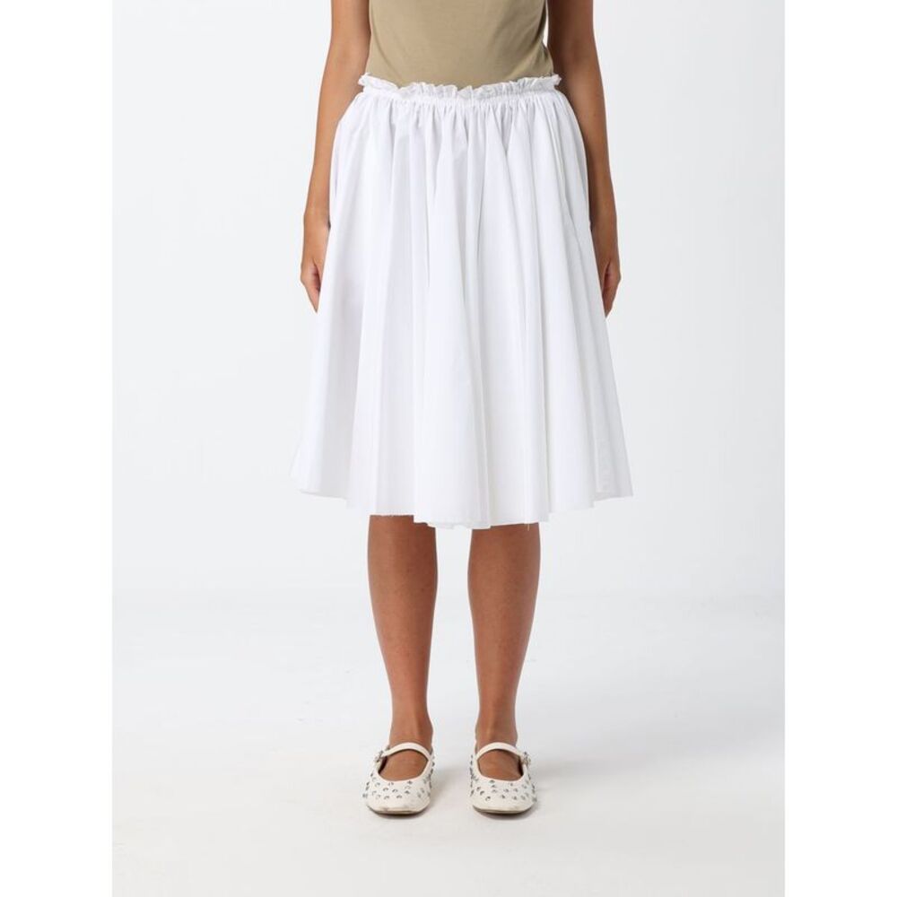Ami Paris Women High-Waisted Pleated Cotton Ami Paris Mini Skirt